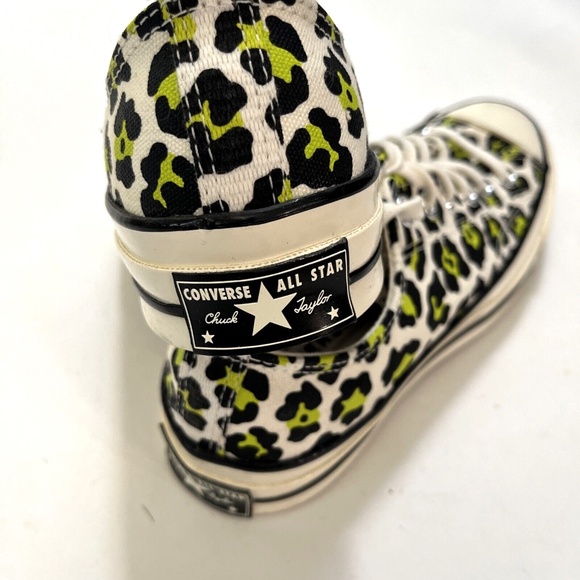 Converse Chuck Taylor All Star Cheetah Animal Print Low Top Shoes 7.5 NWOB Green - Picture 8 of 10